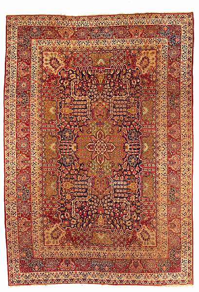 Appraisal: A Kerman carpet South Central Persia circa size approximately ft