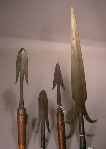 Appraisal: A lot of four Igorot war spearsnorthern Luzon late th