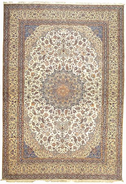 Appraisal: A Nain carpet Central Persia last quarter th century size