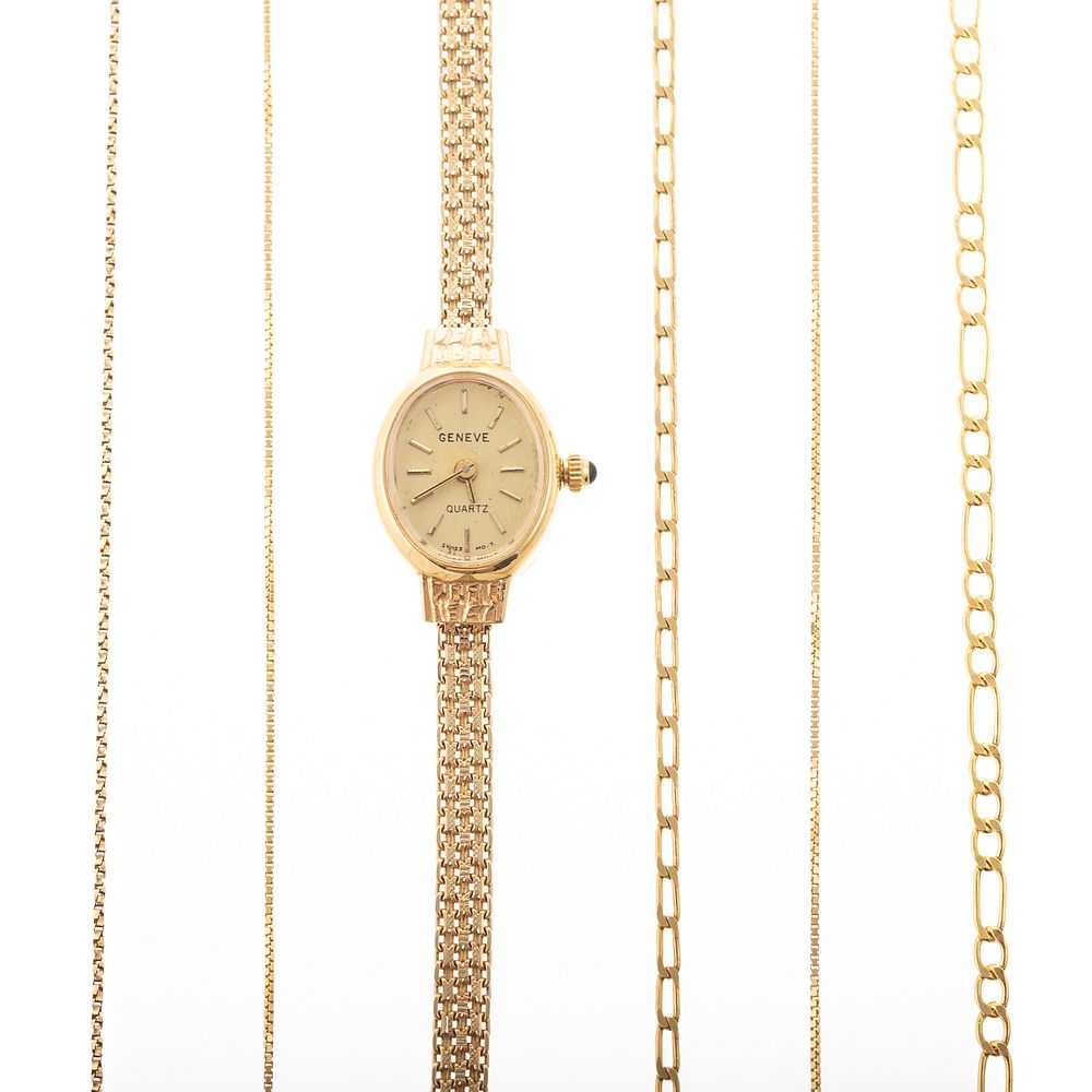 Appraisal: A K Lady's Watch K K Bracelets K yellow gold