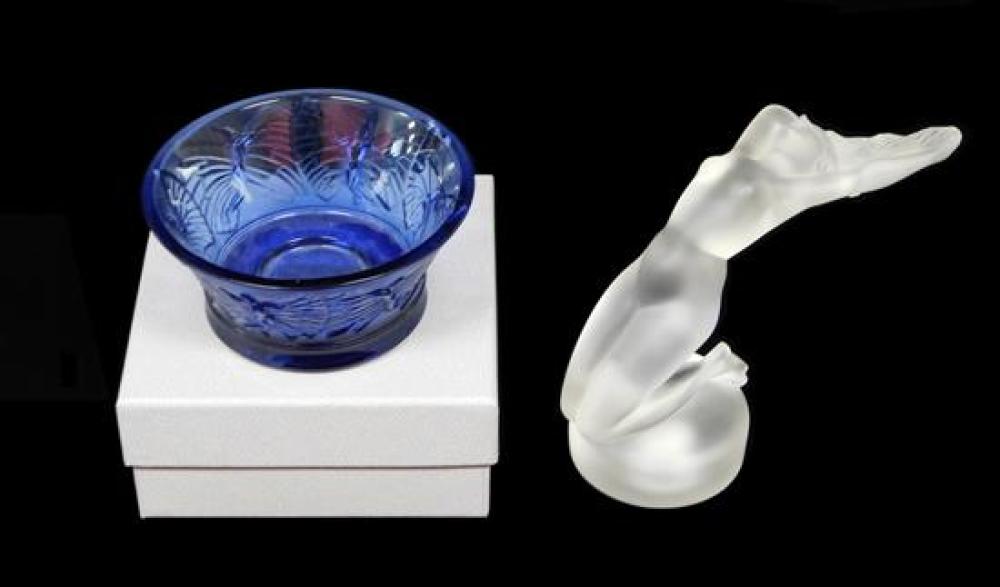 Appraisal: Modern Lalique Chrysis and Sylphide both pieces signed on base