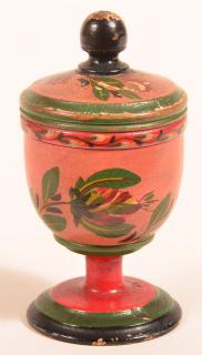 Appraisal: Lehnware Covered Saffron Cup Clay Township Lancaster County Pa -