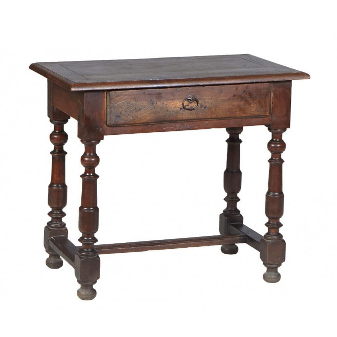 Appraisal: French Provincial Louis XIV Style Carved Walnut Writing Table th