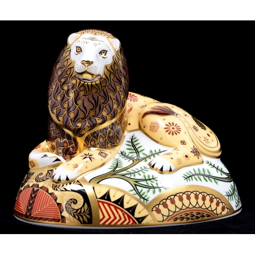 Appraisal: A Royal Crown Derby Nemean Lion paperweight commissioned by Connaught