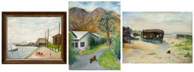 Appraisal: Three A Z Kruse paintings Alexander Zerdini Kruse American -