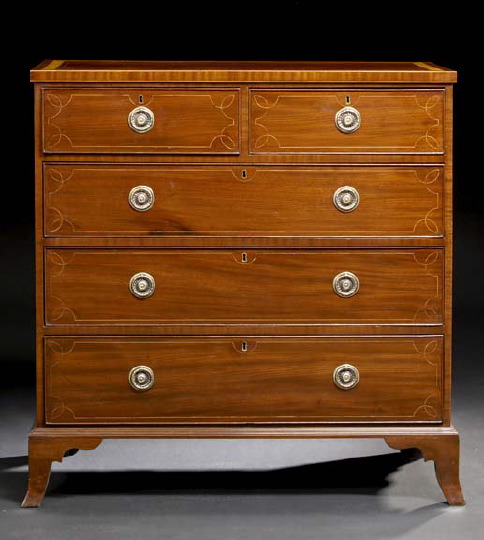 Appraisal: George III-Style Mahogany Chest th century and later the rectangular