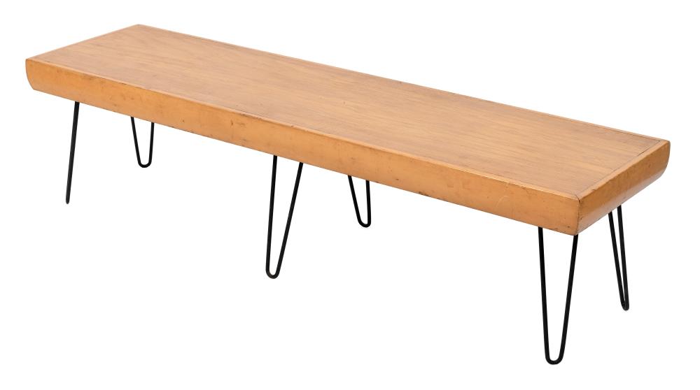 Appraisal: MID-CENTURY SCANDINAVIAN-STYLE BENCH TH CENTURY HEIGHT LENGTH WIDTH MID-CENTURY SCANDINAVIAN-STYLE