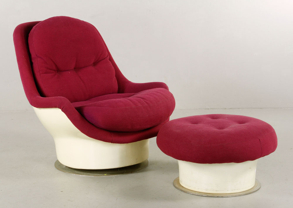 Appraisal: - Baughman for Coggin Chair and Ottoman Milo Baughman for