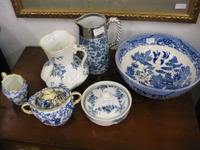 Appraisal: pcs of Blue Decorated Items Royal Crown Derby creamer sugar