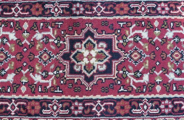 Appraisal: Hand-tied Persian Heriz runner approx ' l ' w