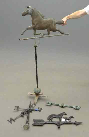 Appraisal: Lot horse weathervanes with directionals