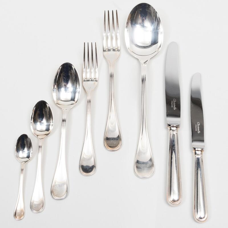 Appraisal: Christofle Silver Plate Flatware Service Comprising A pair of serving