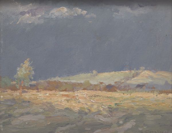 Appraisal: GEORGE GLENN NEWELL AMERICAN - x Open field landscape Oil