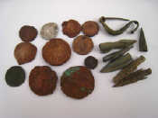 Appraisal: A mixed lot believed to be a Celtic brooch st