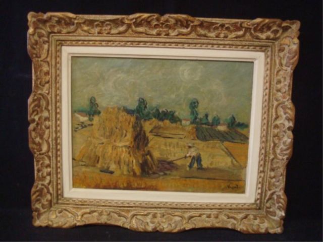 Appraisal: Van Gogh style of Vintage O C Worker in Field