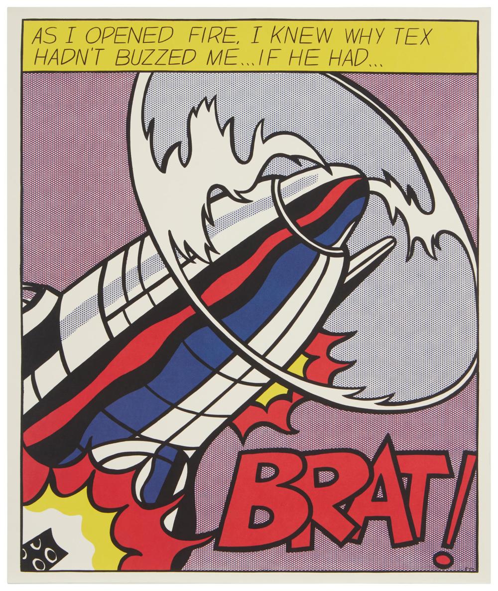 Appraisal: ROY LICHTENSTEIN - PANEL FROM AS I OPENED FIRE TRIPTYCH