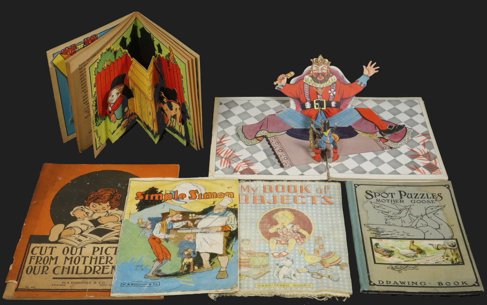 Appraisal: EARLY SPECIALITY FORMAT CHILDREN'S PICTURE BOOKS Including Cut Out Pictures