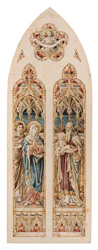 Appraisal: DANTE GABRIEL ROSSETTI British - Design for Stained Glass Windows