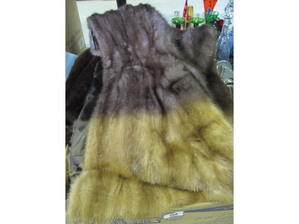 Appraisal: Two fur coats jacket and Mink stole