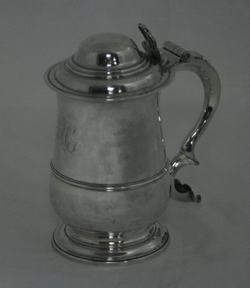 Appraisal: A George III silver tankard JH London of baluster shape