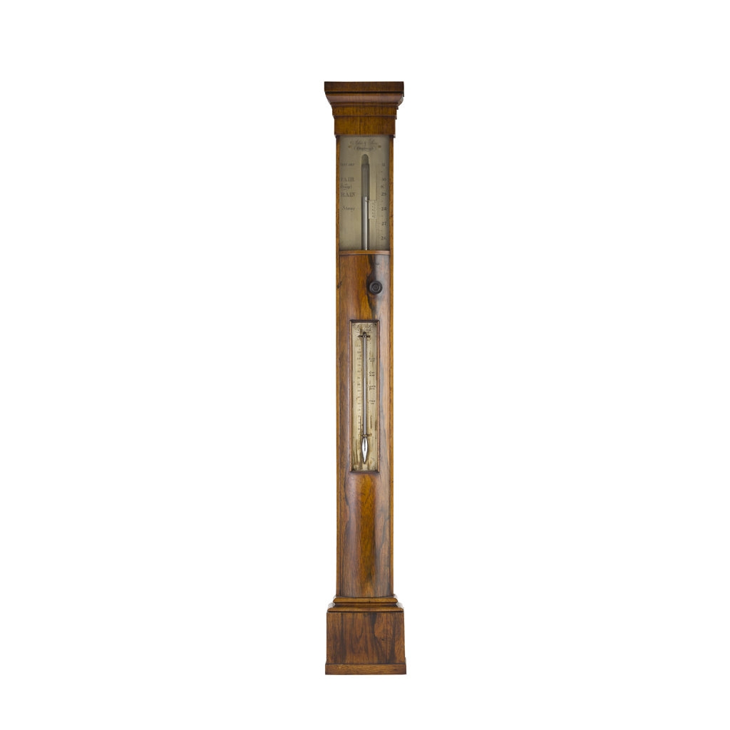 Appraisal: SCOTTISH ROSEWOOD STICK BAROMETER BY ADIE SON EDINBURGH EARLY TH