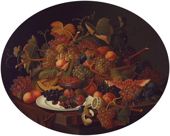 Appraisal: SEVERIN ROESEN American - Still Life with Fruit on a