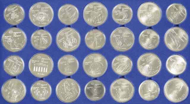 Appraisal: CASED SET CANADIAN SILVER OLYMPIC COINS sterling silver coins includes