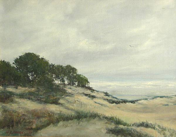 Appraisal: Henry Joseph Breuer American - Sand dunes and the stormy