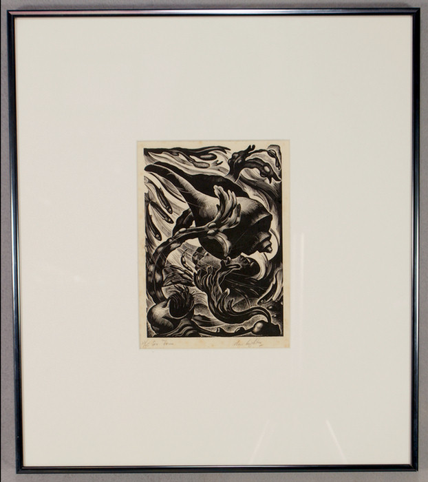 Appraisal: Clare Leighton Anglo American - wood engraving x Sea Forms