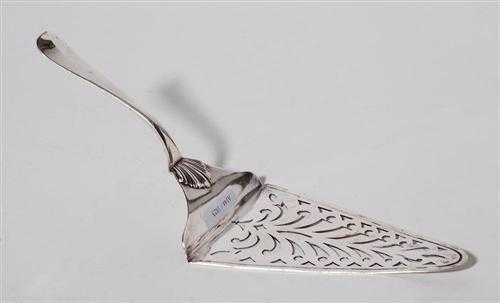 Appraisal: CAKE SHOVEL Lausanne th century Mark Jacques-David-Louis Bessi re known