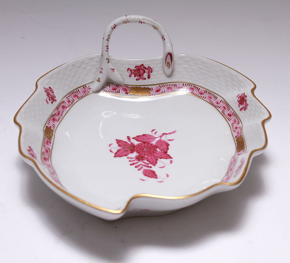 Appraisal: Herend Porcelain Chinese Bouquet Leaf Dish Herend porcelain 'Chinese Bouquet'