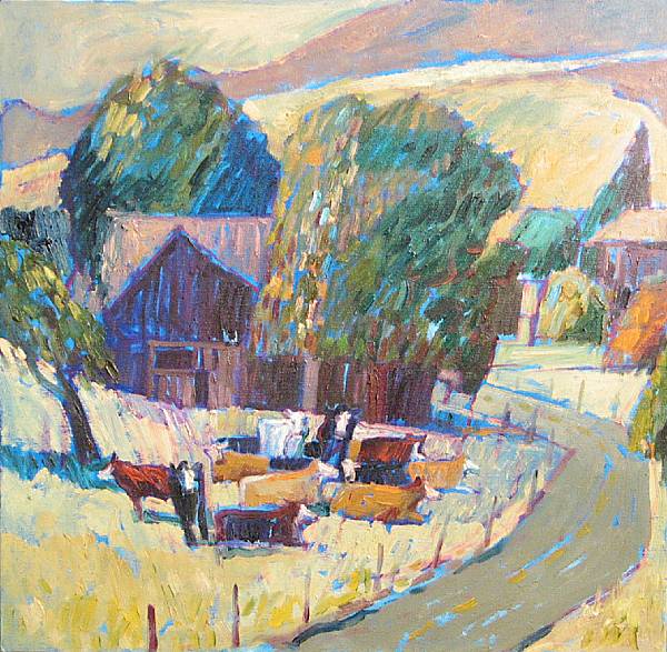 Appraisal: Lundy Siegriest American - View of a rural landscape unsigned