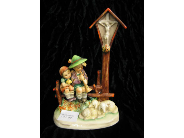 Appraisal: Hummel Figurine Wayside Devotion III stylized bee mark