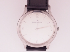 Appraisal: E Jaeger-LeCoultre Master round stainless ultra thin with black strap