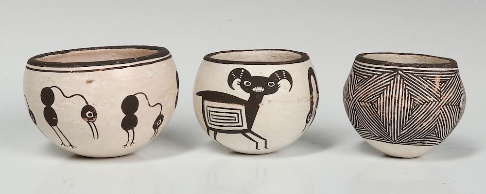 Appraisal: LUCY LEWIS FAMILY POTTERS ACOMA POTTERY MINIATURES A small pot