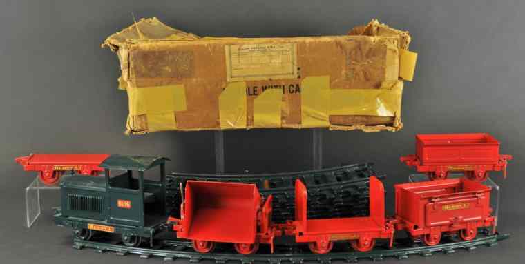 Appraisal: BUDDY 'L' BOXED INDUSTRIAL TRAIN SET c pressed steel complete