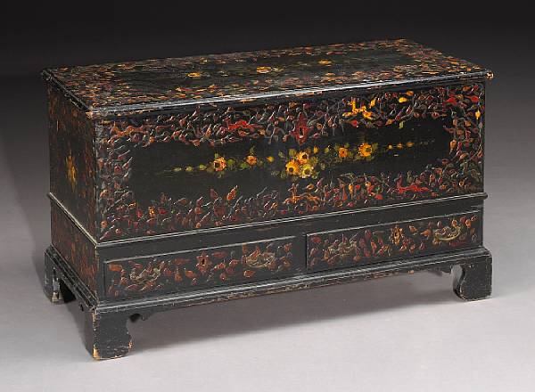 Appraisal: A Chippendale painted blanket chest Pennsylvania th century height in