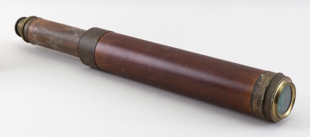 Appraisal: ENGLISH THREE-DRAW SPYGLASS LATE TH CENTURY LENGTH CLOSED ENGLISH THREE-DRAW