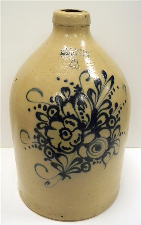 Appraisal: J E Norton Bennington VT four gallon salt glazed stoneware