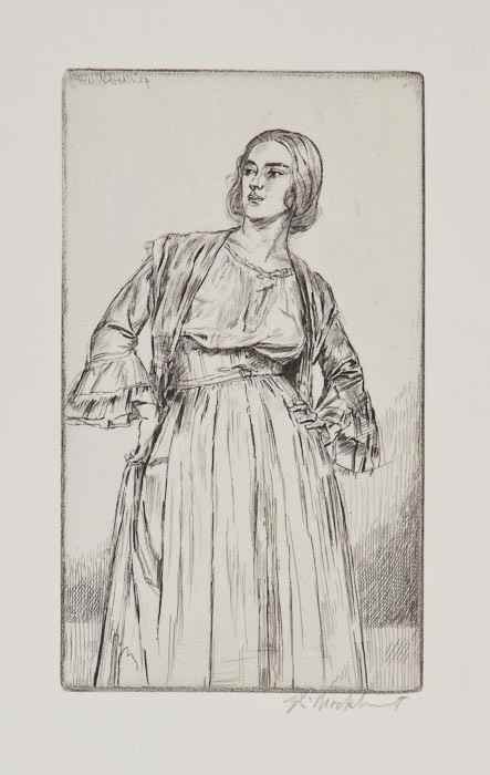 Appraisal: Gerald Leslie Brockhurst Noemie etching final state of signed in