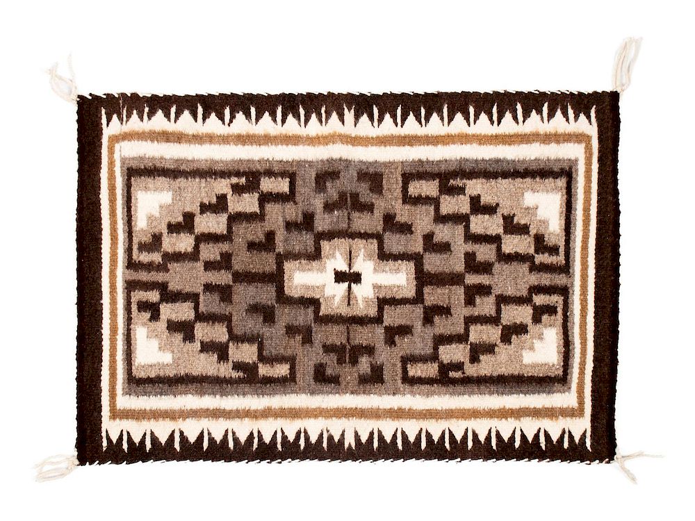 Appraisal: Stella Begay Dine th Century Navajo Two Grey Hills Weaving