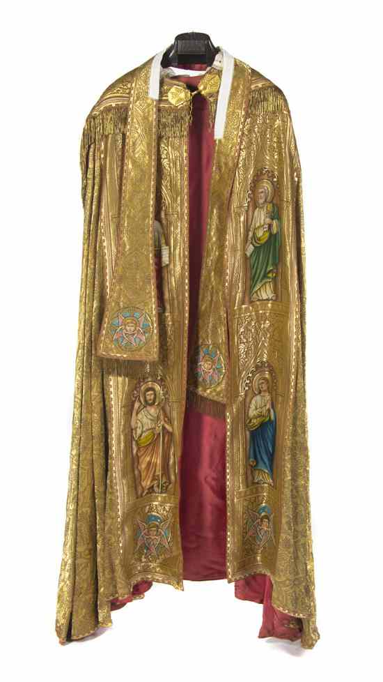 Appraisal: An Ecclesiastical Cope the reverse depicting the Holy Trinity beneath