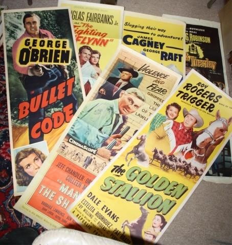 Appraisal: LOT OF VINTAGE MID-CENTURY THRILLER-GENRE MOVIEPOSTERS TO INCLUDE VIOLENCE AND