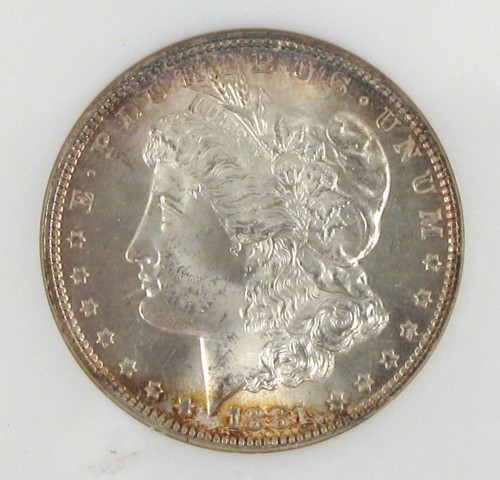 Appraisal: U S SILVER MORGAN DOLLAR -P NGCA slabbed and graded