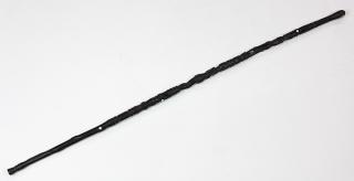 Appraisal: Ethnogrpahic carved wood figural staff possibly Trobriand Islands repaired l