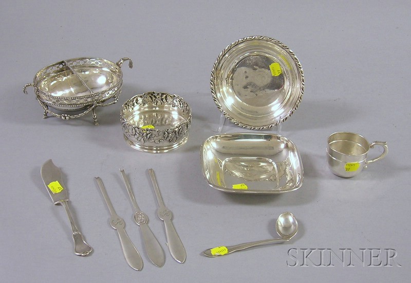 Appraisal: Ten Assorted Silver Table and Flatware Items including a silver