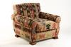 Appraisal: CHAIR - th C Club Chair with hand woven multi-color