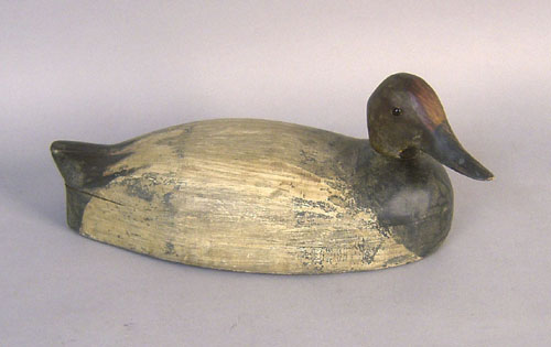 Appraisal: Carved and painted duck decoy l