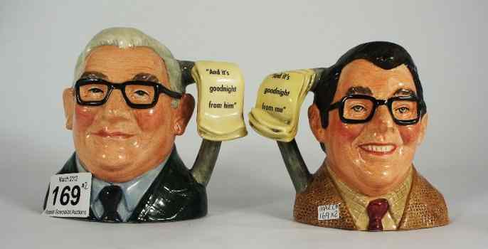 Appraisal: Royal Doulton Pair of Small Character Jug Ronnie Barker D