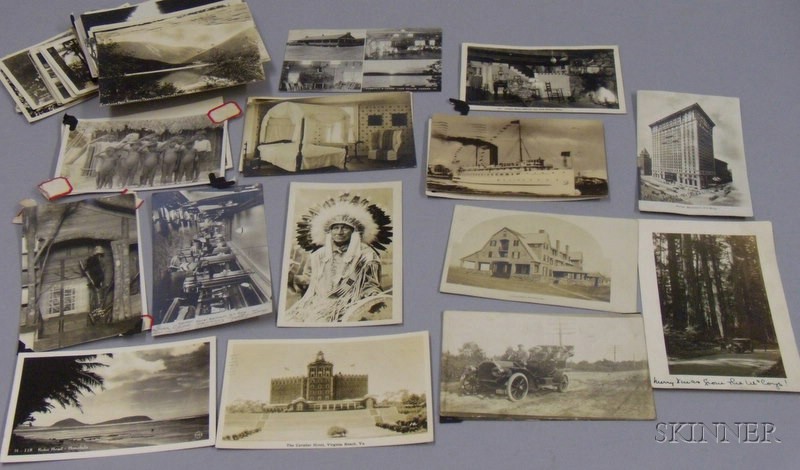 Appraisal: Approximately Sixty-three Early th Century Mostly Photographic Postcards including New